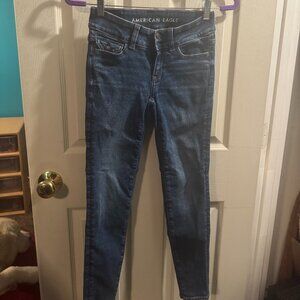 American Eagle Super Low Rise Skinny Jeans (next level stretch) (00 short)
